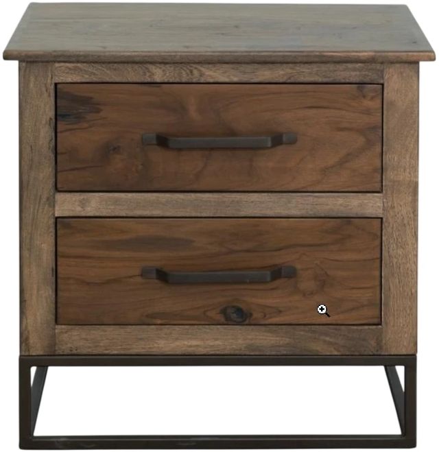 International Furniture Direct Natural Teca Brown Nightstand-2
