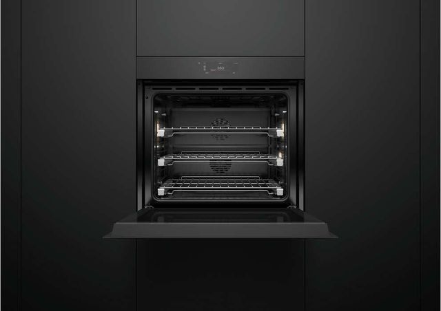 Fisher & Paykel Series 9 Minimal 30" Black Glass Single Electric Wall Oven with Self-Cleaning-3