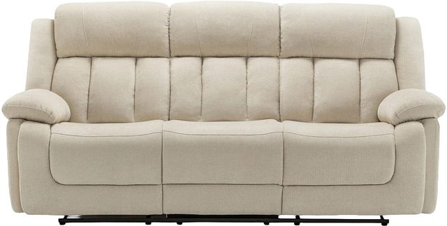 Monarch Specialties Inc. Beige 86" Upholstered Power 3-Seater Reclining Sofa with USB Ports-0