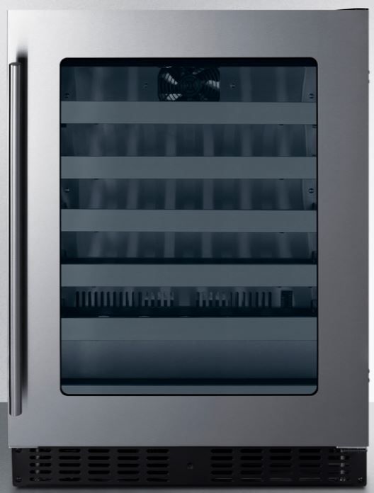 Summit® 24" 3.25 Cu. Ft. Stainless Steel Wine Cooler-0