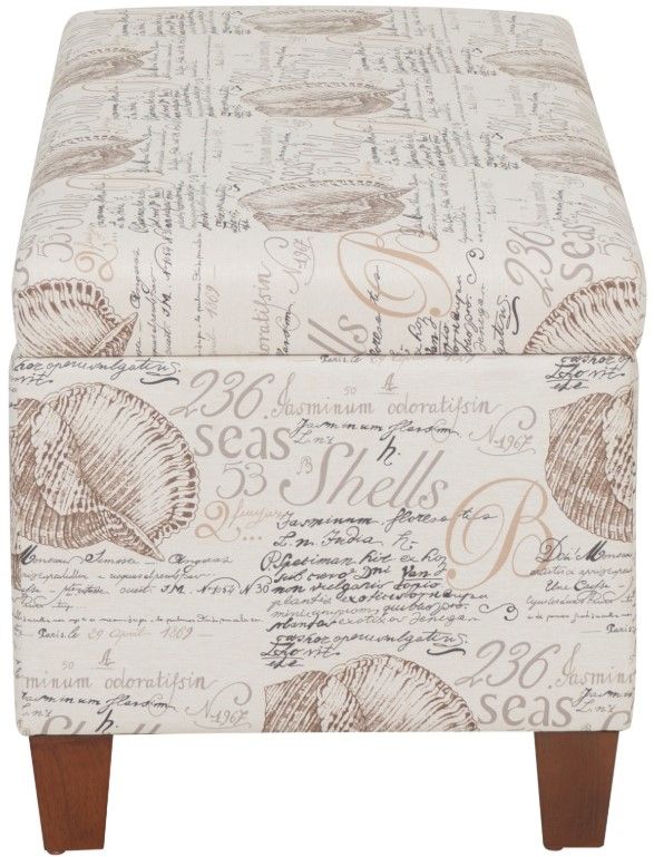 Linon Carmen Brown Swirl Storage Ottoman-3