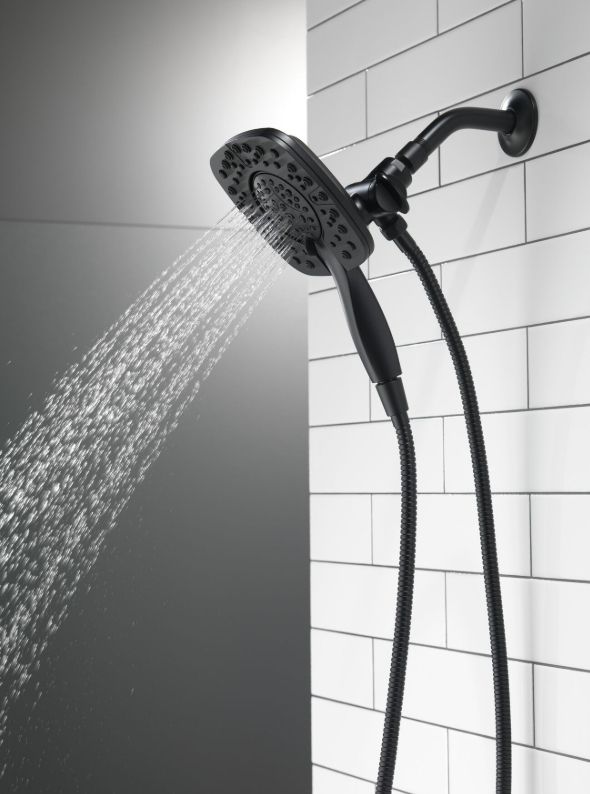 Delta Universal Showering In2ition® HSSH Matte Black 1.75 GPM 4-Setting-2