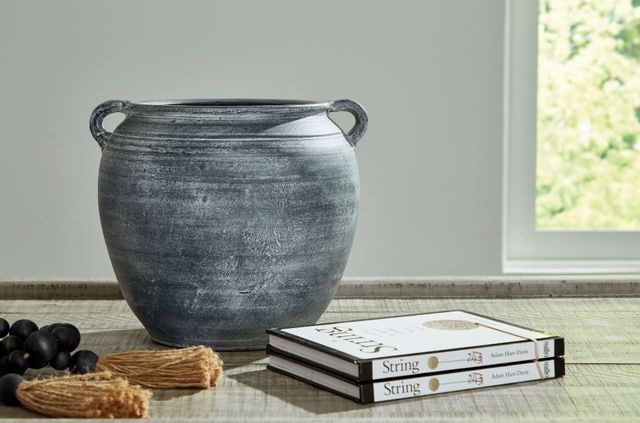 Signature Design by Ashley® Meadie Distressed Blue Vase-3
