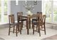 Mazin Furniture Weston 5-Piece Brown Pack Counter Height Set-0