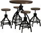 Powell® Haywood 5-Piece Black/Brown Round Bar Table Set-0