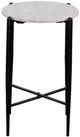 Steve Silver Co. Loxie White End Table with Black Base-1