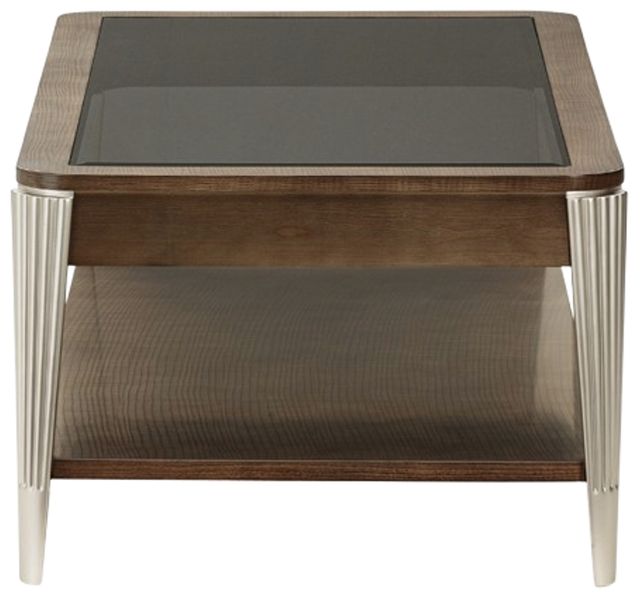 Michael Amini® Roxbury Park Glass Top Cocktail Table with Slate Base-3