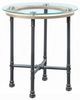 ACME Furniture Brantley Glass Top End Table with Sandy Gray Base-0