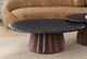 Bassett Mirror Jennings Black Nesting Large Cocktail Table with Brown Base-3