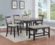 Crown Mark Fulton Black/Light Gray Counter Height Dining Side Chair-3