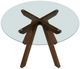 Homelegance®  Aiden Glass Top Dining Table with Brown Base-2