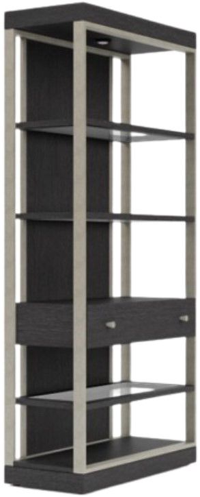Riverside Furniture Millie Glazed Mocha Etagere-4
