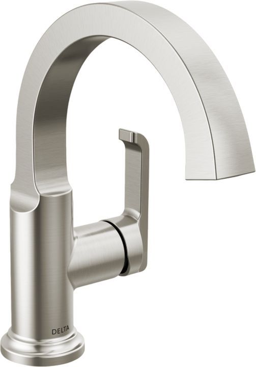 Delta Tetra™ Lumicoat® Stainless Single Handle Bathroom Faucet-0