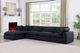 Meridian Furniture Comfy 5-Piece Black 158" Modular Sectional-5