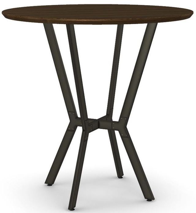 Amisco Customizable Norcross 42" Solid Ash Round Bar Height Table-0