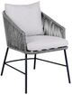 Armen Living Calica Black/Grey Outdoor Patio Dining Chair-0