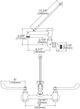 Elkay Rough Chrome 8" Centerset Wall Mount Faucet with 7" Bucket Hook Spout and 6" Wristblade Handle-1