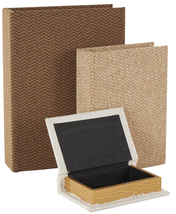 Deco Marche 3-Piece Multi-Colored Storage Book Box Set-1