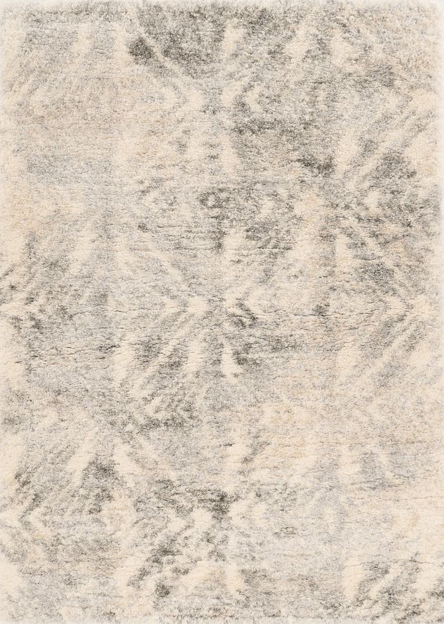 KAS Rugs Merino 6703 Ivory/Grey Vintage 5'x8' Area Rug-0