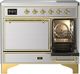 Ilve® Majestic III 40" Stainless Steel Pro Style Induction Range with Solid Door and Brass Trim-4