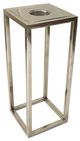 A & B Home Glossy Silver 11" T-Light Holder-0