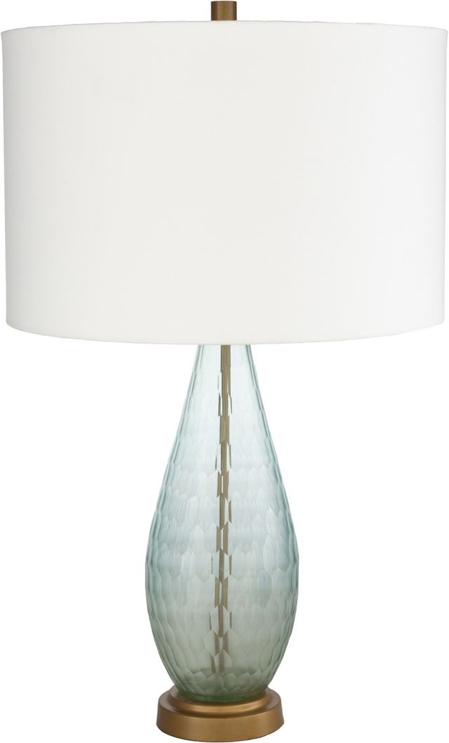 Surya Glasshouse Aqua/Off-White Lamp-0