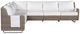 Flexsteel® Vista 6-Piece Natural/Warm Gray Wicker Outdoor Sectional-1