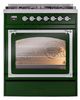 Ilve® Nostalgie II Noblesse 30" Emerald Green Pro Style Dual Fuel Range with Chrome Trim-1