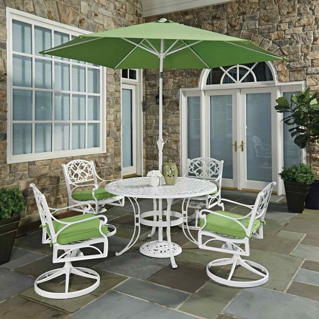 homestyles® Sanibel 6-Piece White Outdoor Dining Set-1