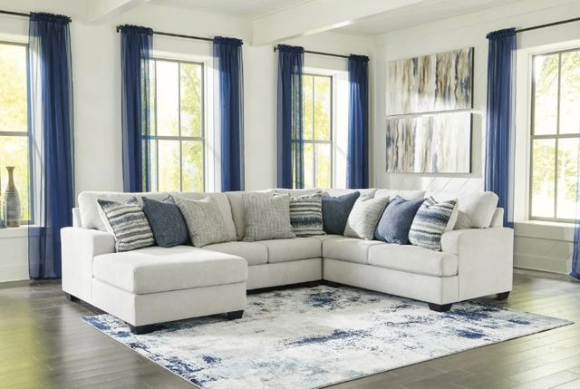 Benchcraft® Lowder 4-Piece Stone Left-Arm Facing Sectional and Chaise-2