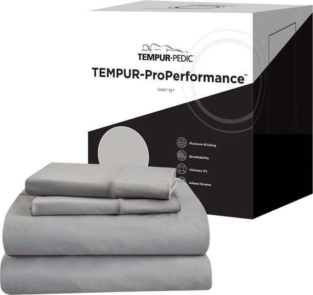 Tempur-Pedic® TEMPUR-ProPerformance™ 4-Piece Graphite Moisture-Wicking King Sheet Set-2