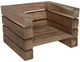 A & B Home Berwick Beige/Brown Foam/Wood Outdoor Beam Arm Chair-1
