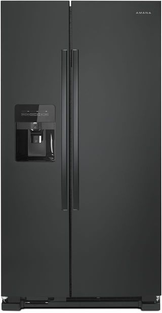 Amana® 36" 24.6 Cu. Ft. Black Side-By-Side Refrigerator