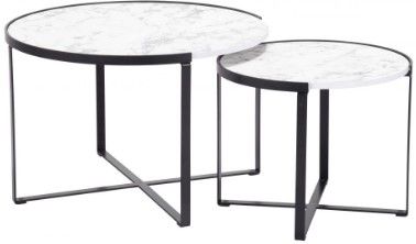 Zuo® Modern Brioche 2-Piece Black/White Coffee Tables-0