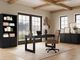 Riverside Furniture Westwood Ebony Whiskey Oak Writing Desk-1