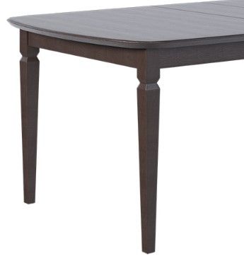 Country View Woodworking Customizable Ann Arbor Elm Top 42" Dining Table with 2-Leaves and Brown Maple Base-1