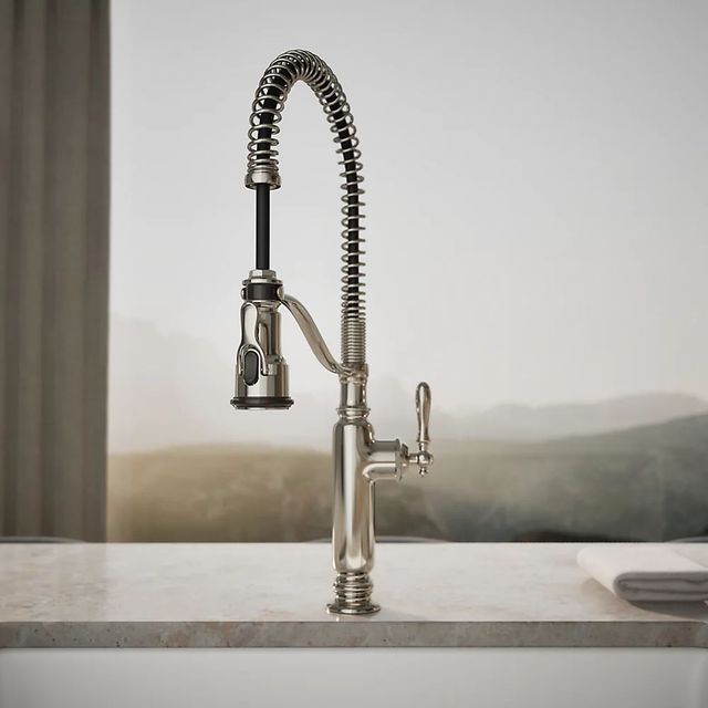 KOHLER® Tournant® Vibrant Polished Nickel Semi-Professional Kitchen Sink Faucet with 3-Function Sprayhead-4