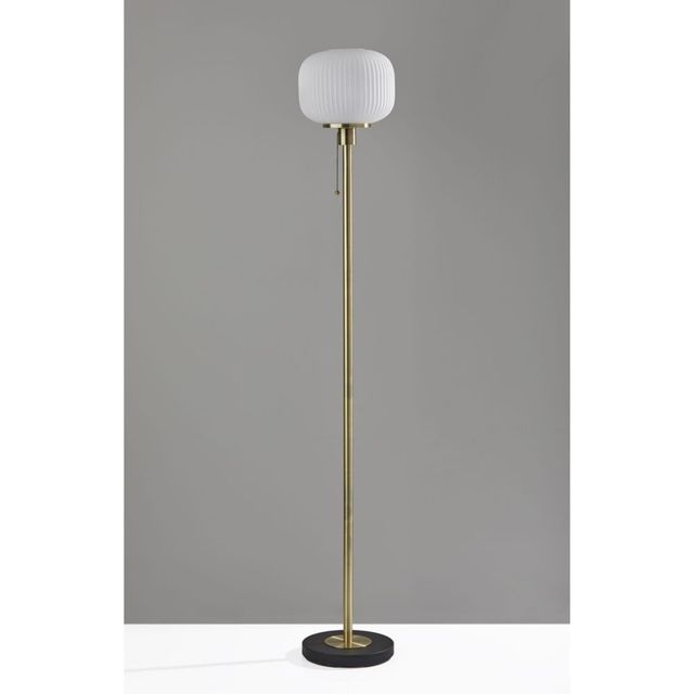 Adesso® Hazel Antique Brass Floor Lamp-3