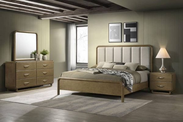 Coaster Amsbury 4-Piece Nutmeg Queen Bedroom Set
