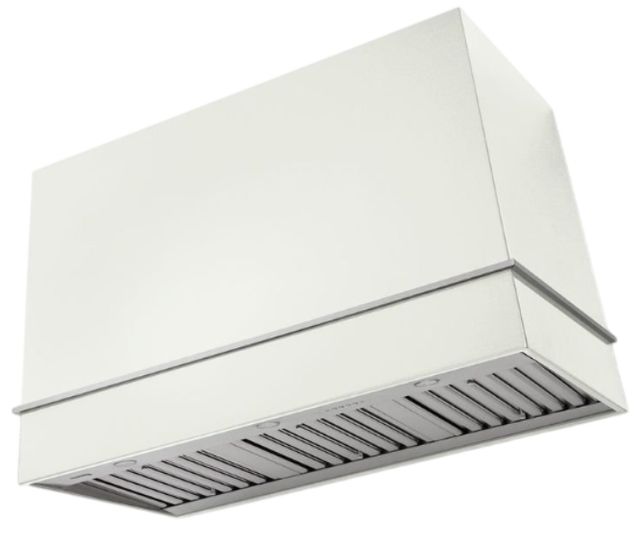 AGA Loge 48" White Wall Mounted Range Hood with Brushed Brass Trim-0
