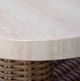 Signature Design by Ashley® Angel Island Beige Aluminum/Wicker Rattan Outdoor Cocktail Table with Brown Base-4