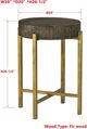 Forty West Collin Brown Accent Table with Gold Base-1