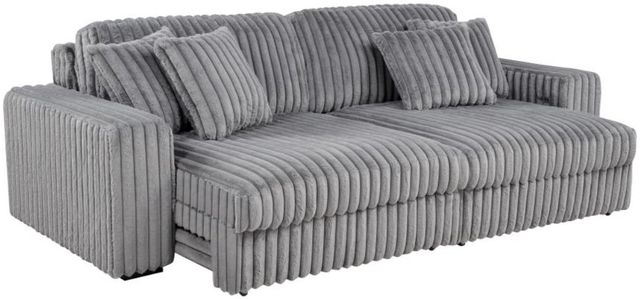 Coaster® Jacana Gray Corduroy Upholstered Dual Power Chaise Sofa-0