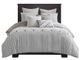 Olliix by Madison Park Signature Essence Gray King Cotton Clip Jacquard Comforter Set-0