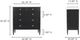 Moe's Home Collection Eleanor Black Chest with White Marble Top-4