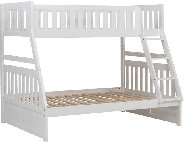Homelegance® Galen White Twin/Full Bunk Bed-2