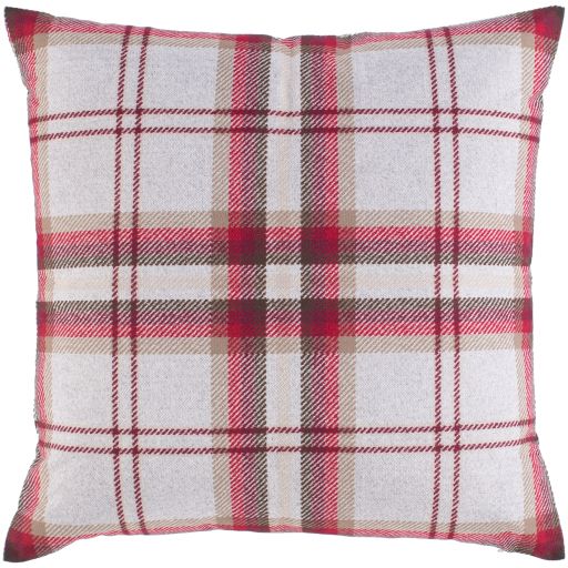 Surya Benji Burgandy 18"x18" Toss Pillow with Polyester Insert-0