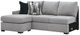 Benchcraft® Lakepoint 2-Piece Nickel Left-Arm Facing Sectional and Chaise-3