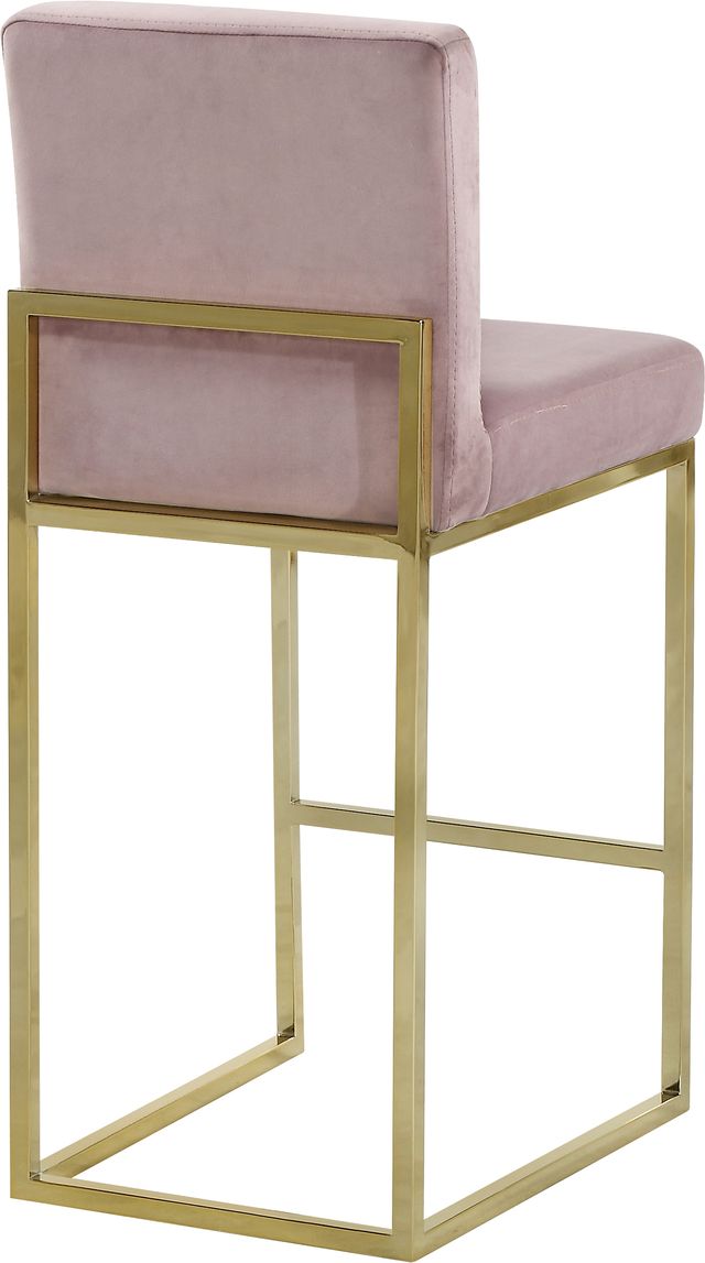 Meridian Furniture Giselle Pink Velvet Counter Stool-1