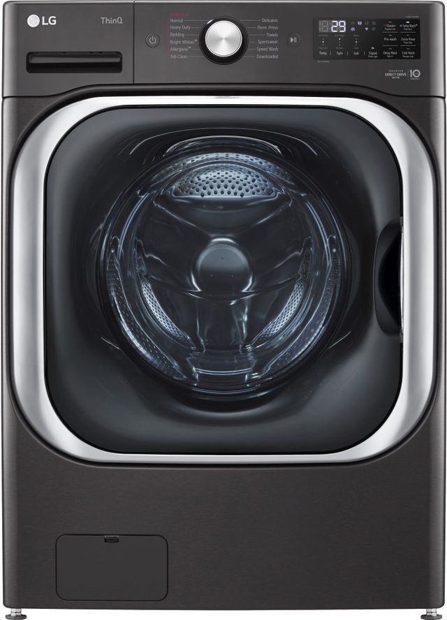 LG Black Steel Front Load Washer & Electric Dryer Laundry Pair-1